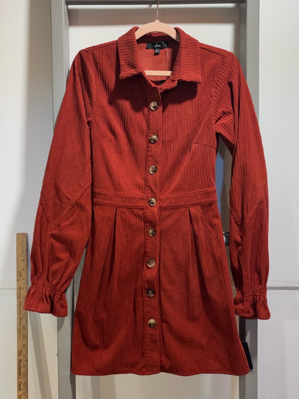 Lulu's NWT Button down Corduroy Dress, 90’s, indie, grunge, academia, fall basic